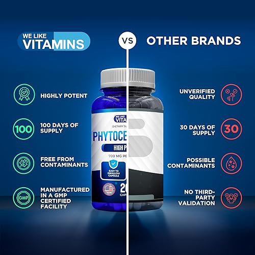 Miniatura 6 de We Like Vitamins Phytoceramides 700mg - 200 cápsulas totalmente naturales sin trigo y a base de plantas - Suplemento de fitoceramida - Suplemento