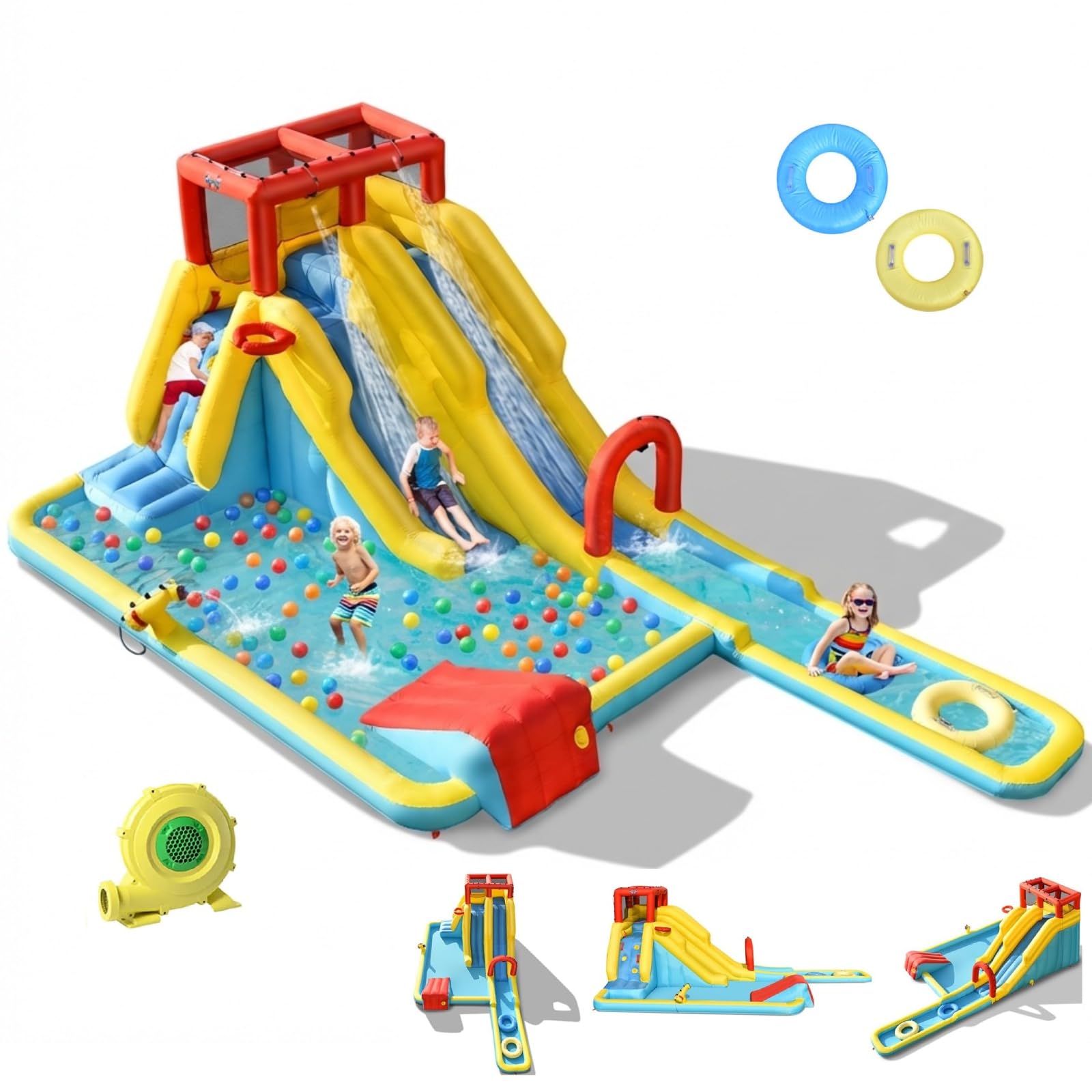 Amazon.co.jp: BOUNTECH 空気注入式ウォータースライド 20.5x11