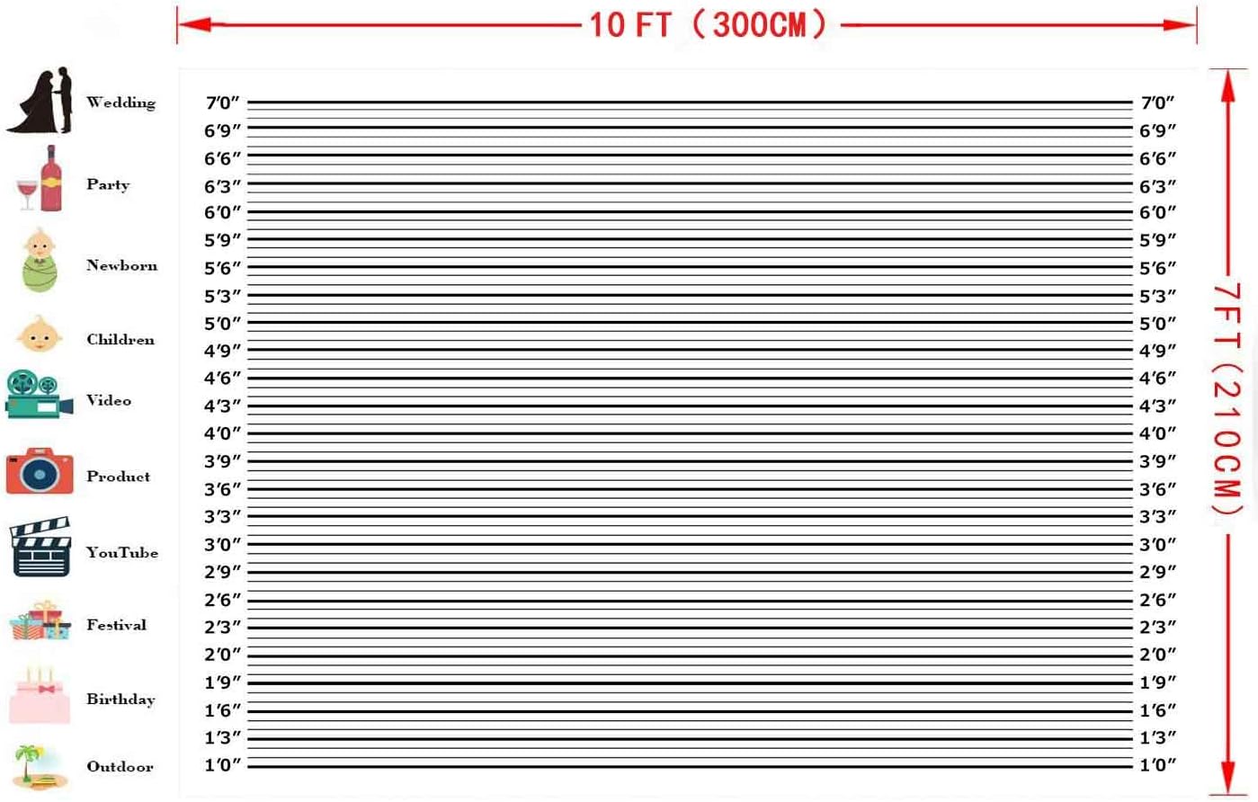 Amazon Com Fhzon Mugshot Photo Booth Backdrop Banner 10x7ft Wide Enough For Everyone Accurate Measurements For Bachelorette Party Girls Night Out Birthday Height Charts Party Theme Props Lsfh635 Home Kitchen