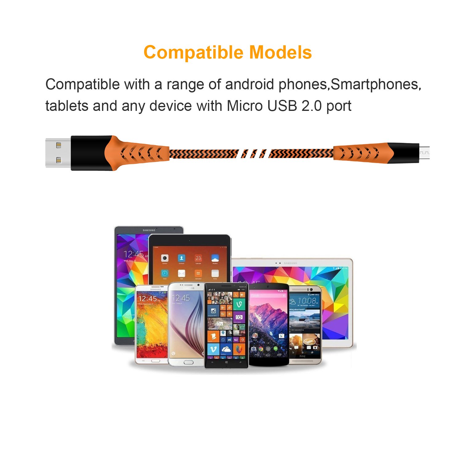 Authentic Crazy Deals Micro USB Cable Android Charger - Haribol [4-Pack 3.3ft 6.6ft 6.6ft 10ft] Android Phone Fast Charger Cord with Extra Long Length for Samsung Galaxy S7 Edge/S7/S6 Edge/S6, Note 5/4/2, HTC, LG G4