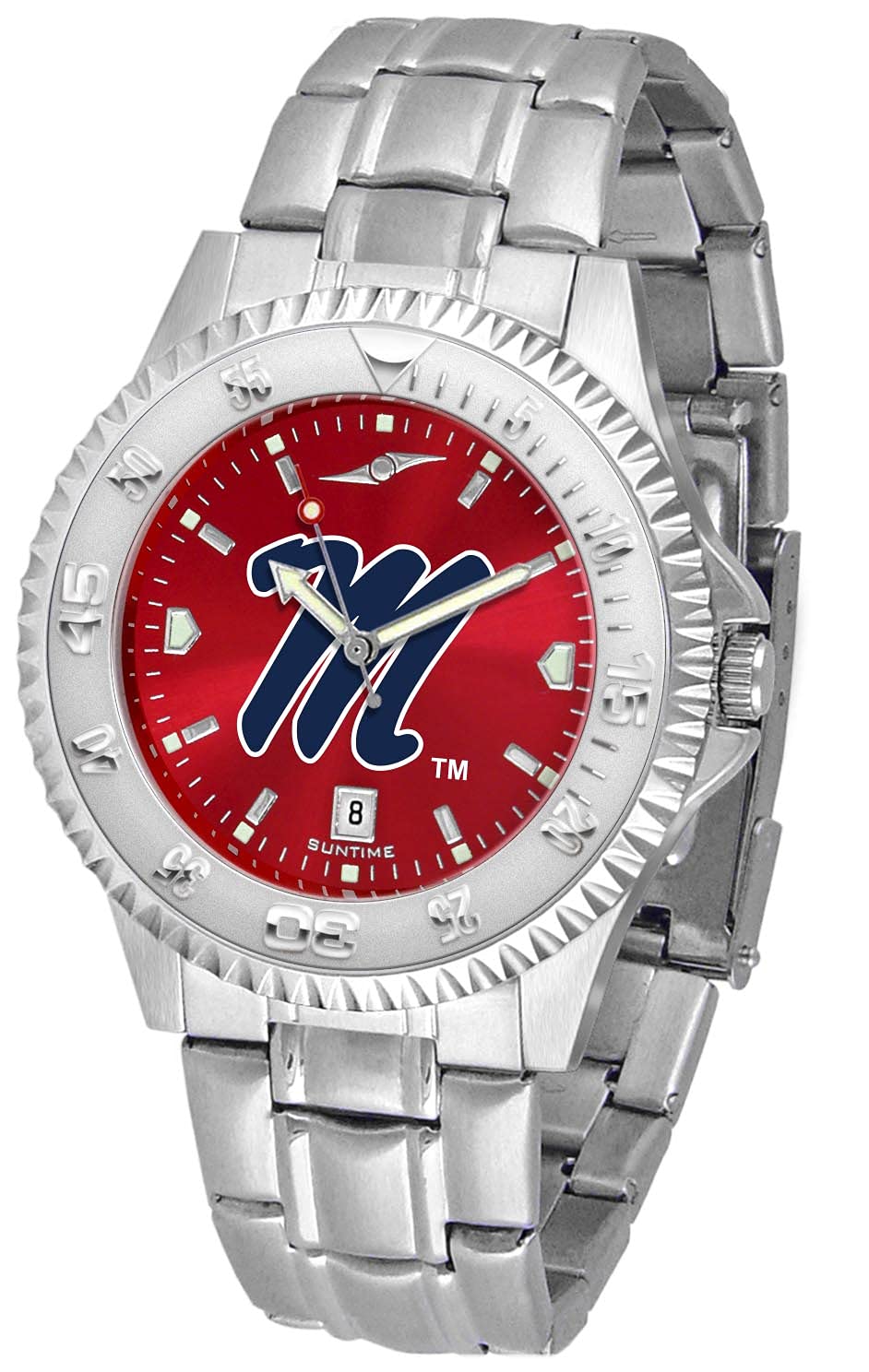 SunTime Men's Competitor 40mm Quartz Watch, 20mm Stainless Steel Strap, Anochrome Dial