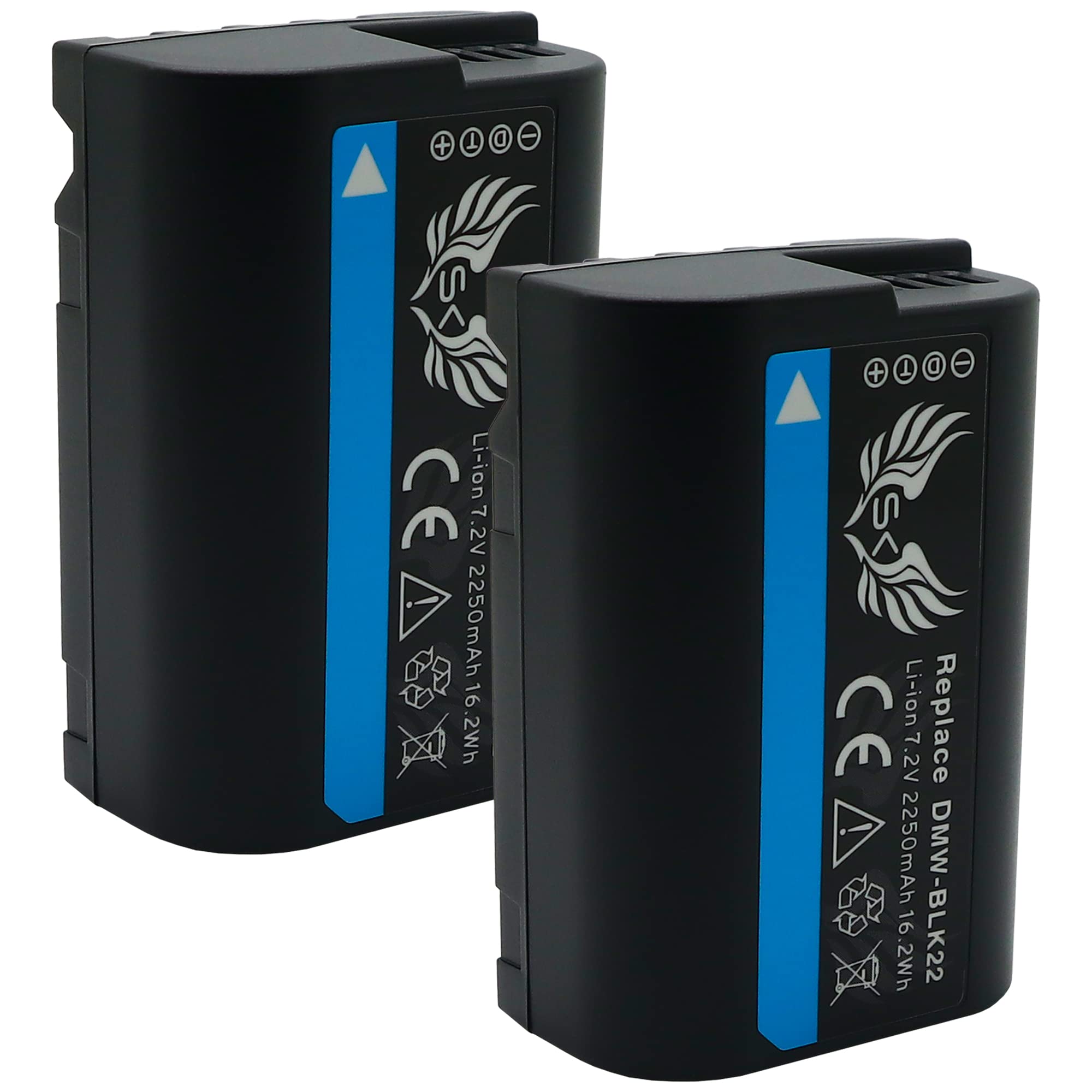 Akku kompatibel mit Panasonic DMW-BLK22 - Li-Ion 2250mAh - für Lumix DC-S5, DC-S5K, G9, GH5, GH5S, GH5 Mark 2, DMW-BLK22E | der Akkuprofi: schnelle & sichere Lieferung