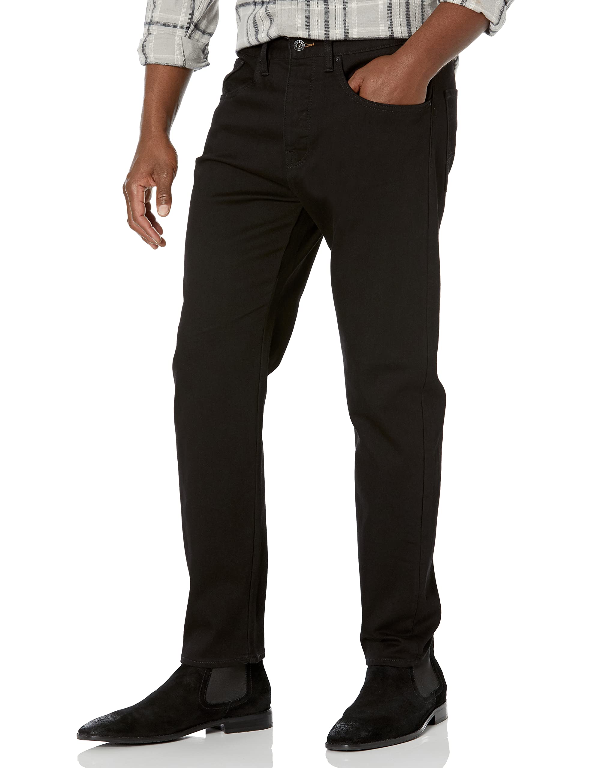 A｜X ARMANI EXCHANGEMen's Black Wash Tapered Leg Jeans