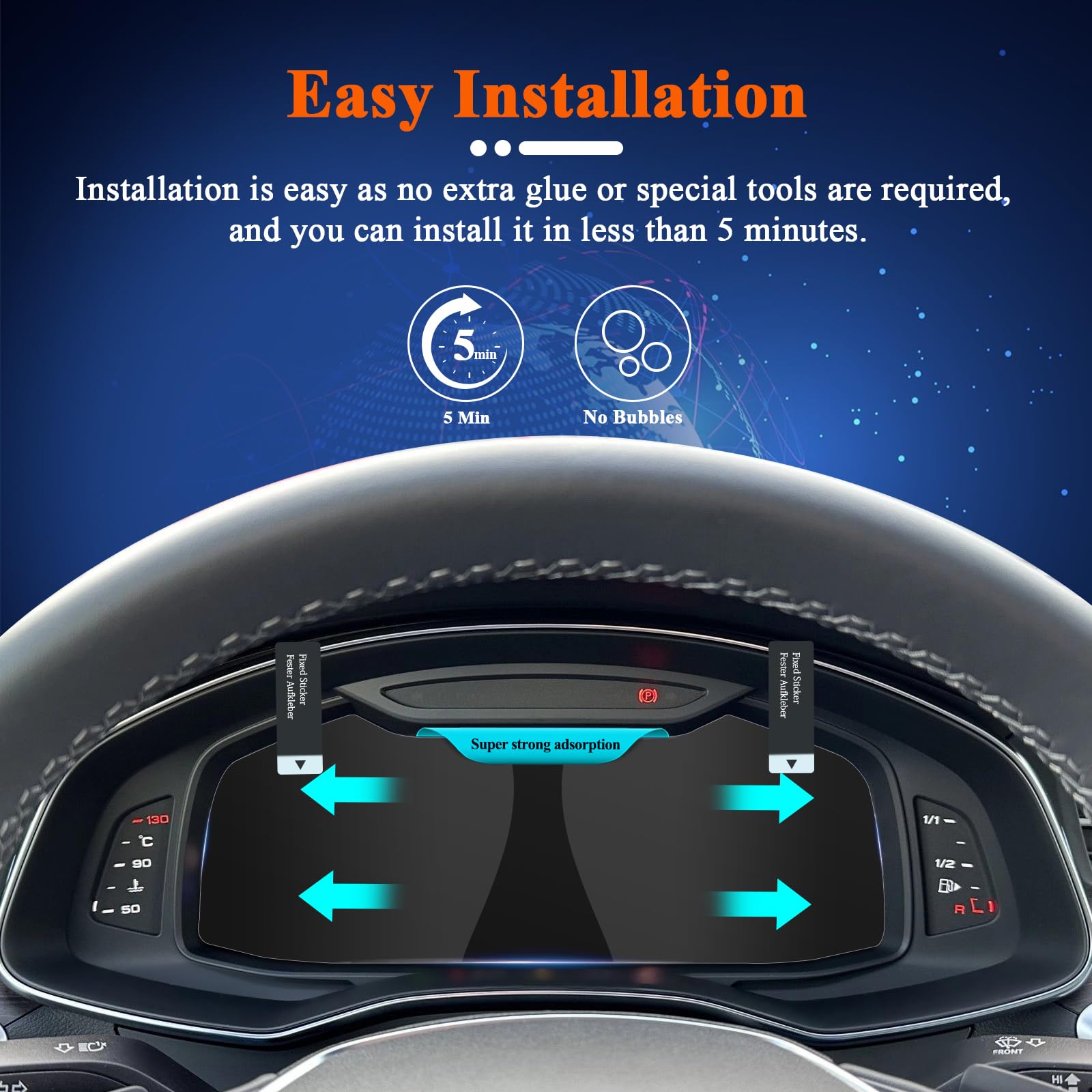 Coleya Films De Protection D'écran De Navigation Compatible Avec Audi A4 A5 2020-2024/Audi Q5 2021-2024, 9H Film Protecteur D'écran En Verre Trempé, GPS Protection D'écran (10,1 Pouces