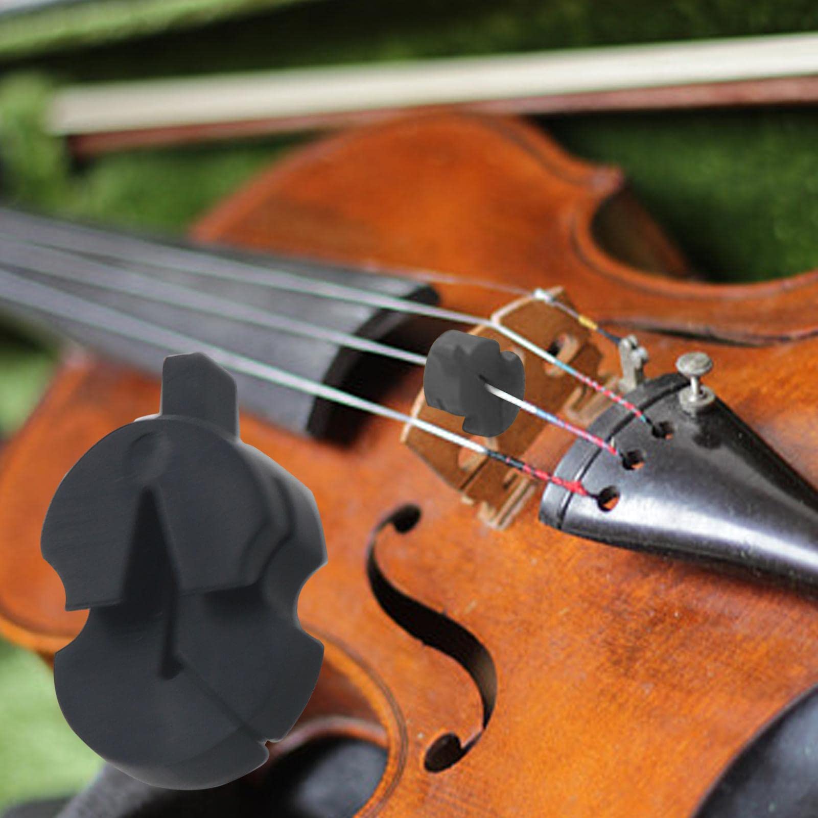 Sordina in gomma per violino, ponte viola, set di sordine per esercitarsi a tarda notte, per tutti i violini piccoli