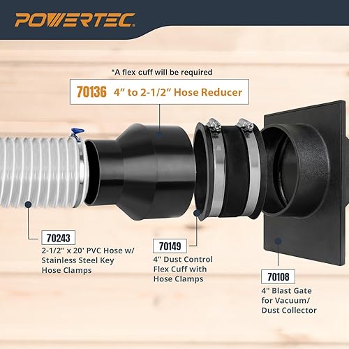 Miniatura 3 de POWERTEC 70136 cono reductor de 4 a 2-12