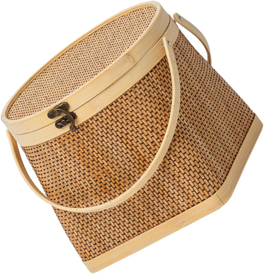 Ciieeo Rural Style Bamboo Basket Storage Container Home Decor Wedding Party Accessory