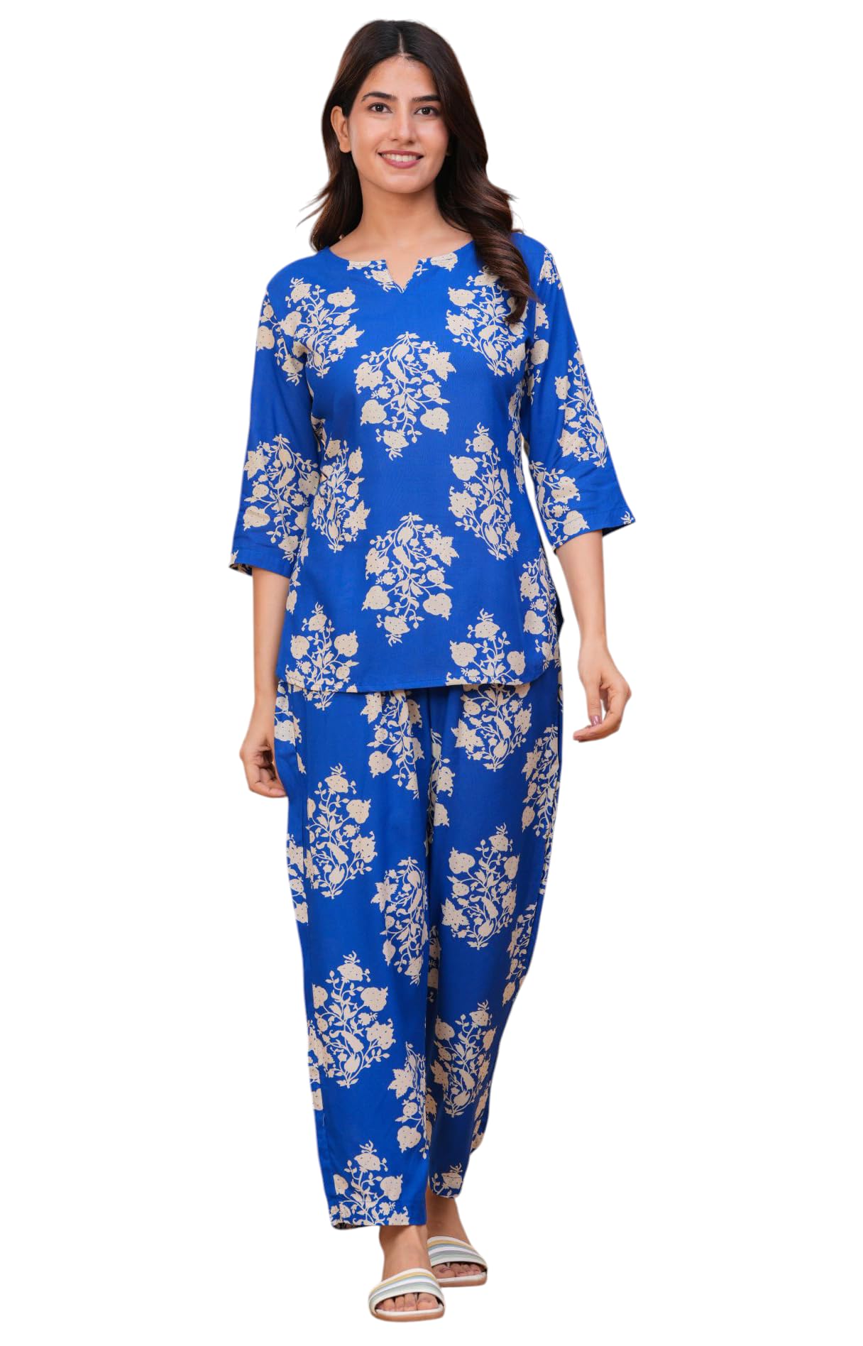 black teetar Women’s Printed Pajama with Top Nightsuit Set Soft & Comfy Sleepwear-picture-10