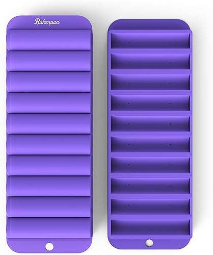Miniatura 2 de Bakerpan Bandeja de silicona para palitos de hielo, molde para palitos de hielo, bandeja para cubitos de hielo con tapas, palo de hielo de 3
