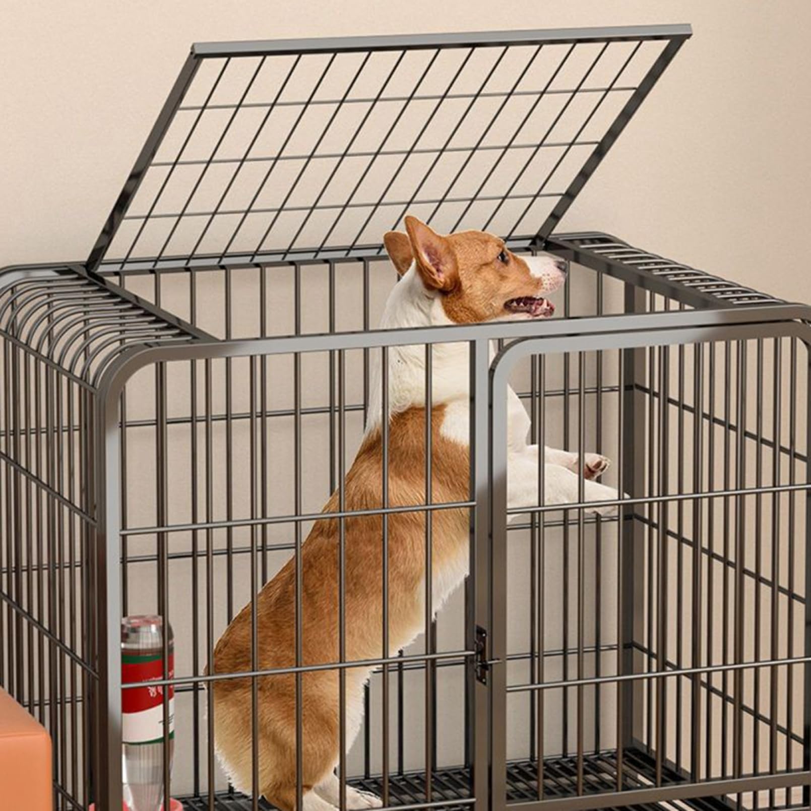 Amazon | ペットケージ 小型犬/中型犬/大型犬 61×45×58cm 鉄製 4輪