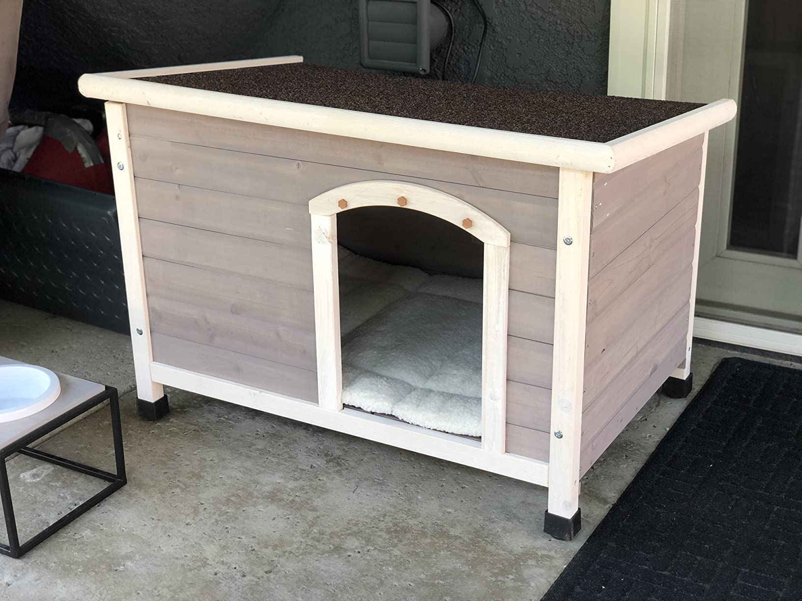 33/mo Finance 40" Wood Dog Houses Outdoor Insulated, Weatherproof Dog Houses Outside with