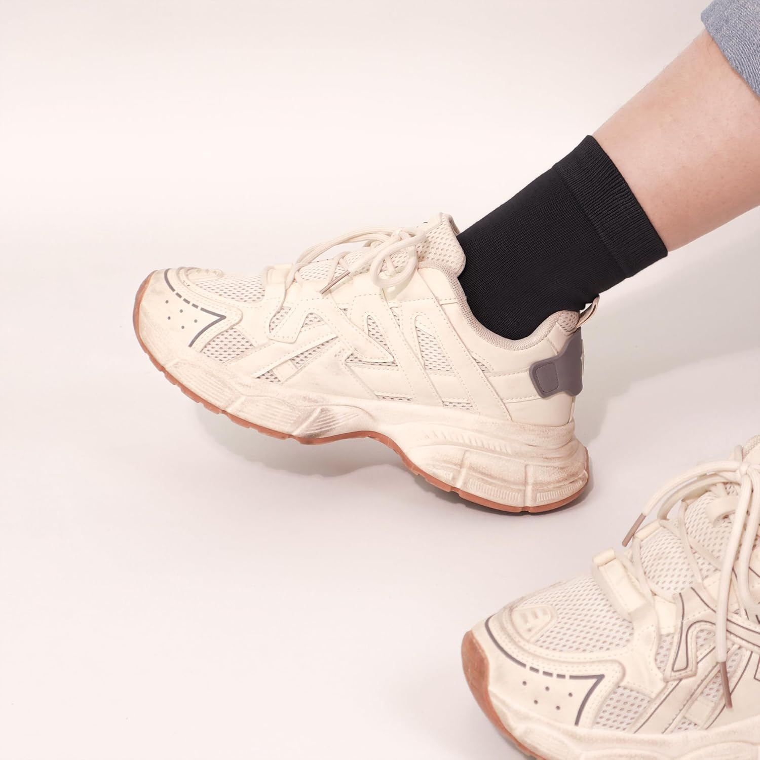 Women Thin Cotton Socks Comfort Breathable Soft Socks Above Ankle Crew Socks 5 Pairs - Image 6