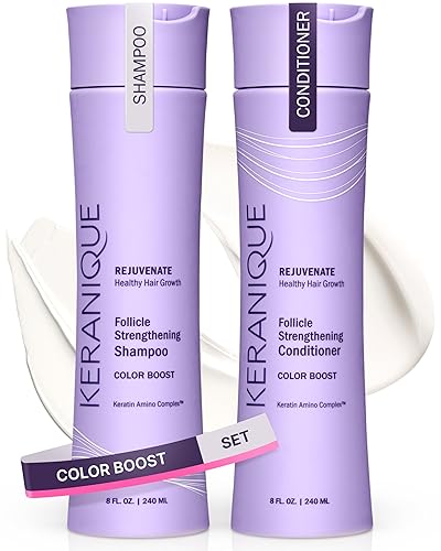 Champú Color Boost Scalp Revitalizing Keratin de Keranique para cabello tratado con color Tratamiento para el cabello con queratina Con complejo