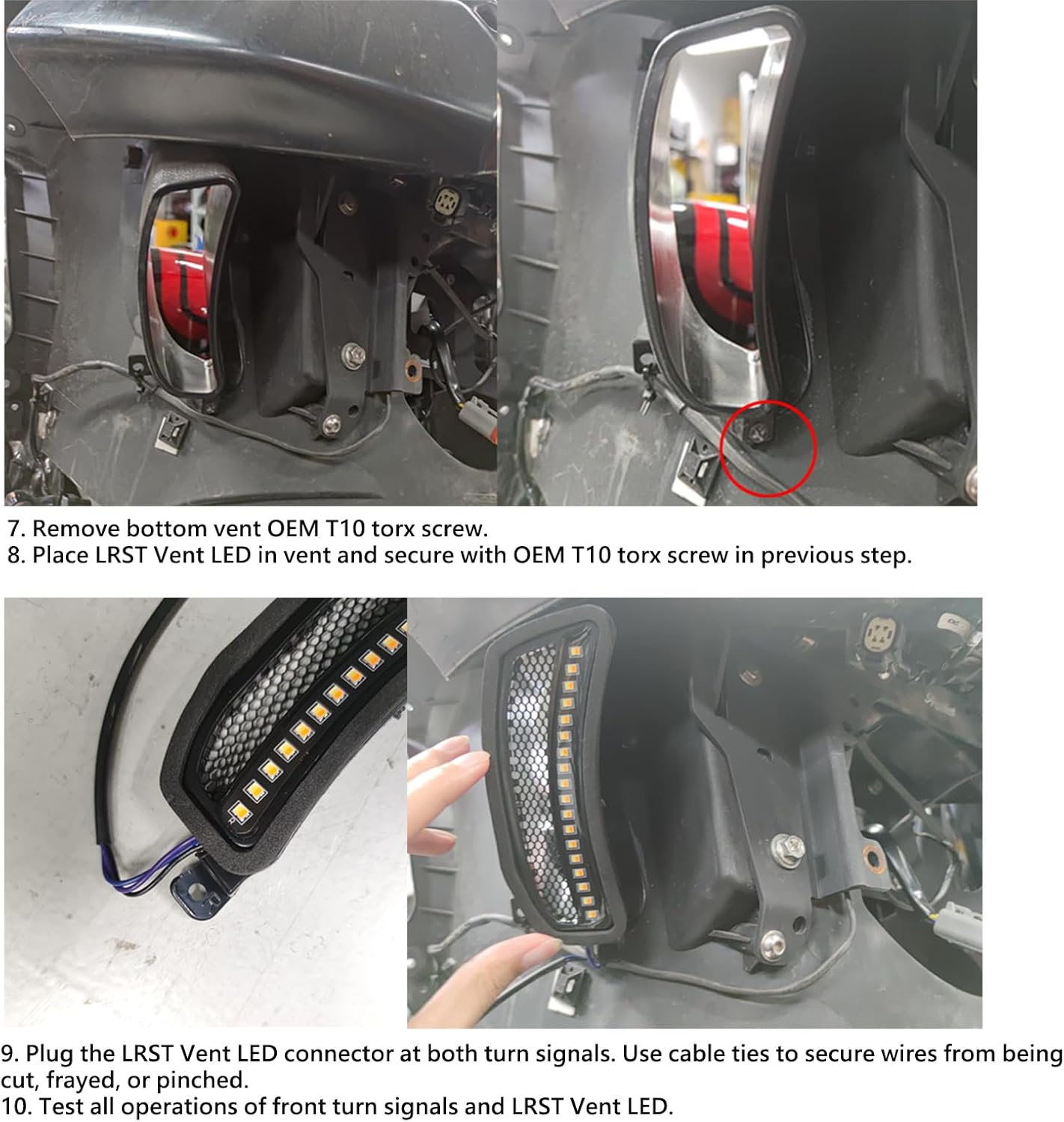 Plug & Play Headlight ST Fairing Vent Lights, Front Turn Signal Lamp Compatible with Harley Softail Low Rider ST FXLRST Low Rider El Diablo FXRST 2022-2025 2026