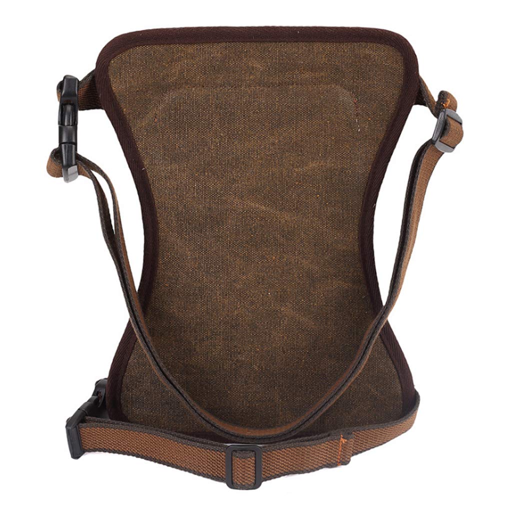 Canvas Drop Leg Bag per Uomo Donna Marsupio Moto Bike Multi-Purpose Coscia Vita Fanny Pack Uomo Viaggi Equitazione Pesca Escursioni Ciclismo All'aperto Pouch Marrone