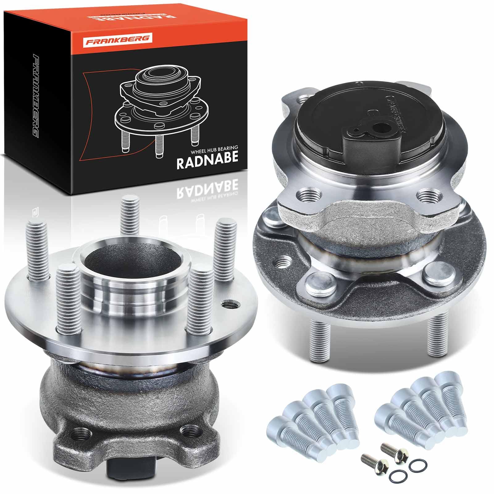 Frankberg 2 rodamientos de rueda traseros juego de rodamientos con sensor | 1769848, trasero Con sensor de carcasa Sensor de Velocidad de las Ruedas Sensor ABS Rueda con brida ⌀136