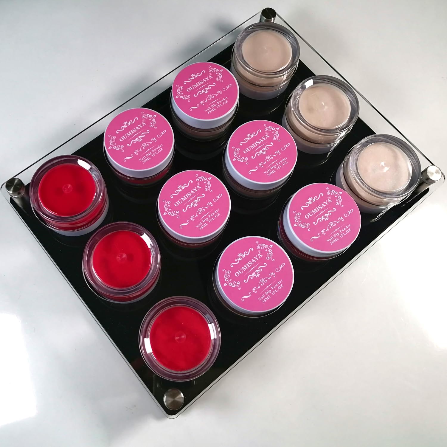 Acrylic Nail Dip Powder Organizer Storage Display Racks for Salon Professionals and Home Nail