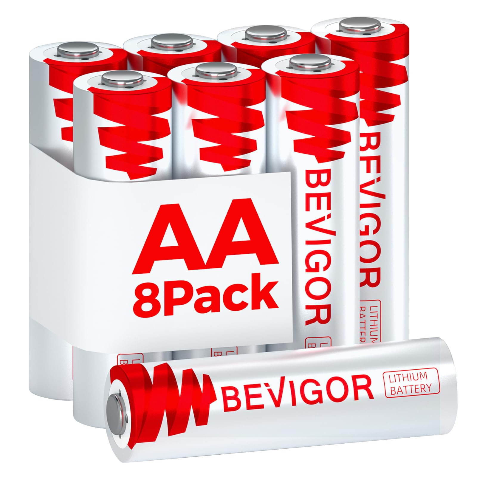 BEVIGOR AA Lithium Batteries Pack of 8, 3000 mAh 1.5 V High Capacity Dual A Lithium Batteries, Non-Rechargeable AA Batteries, Suitable for a Variety of Household Appliances, Safety Equipment-picture-19