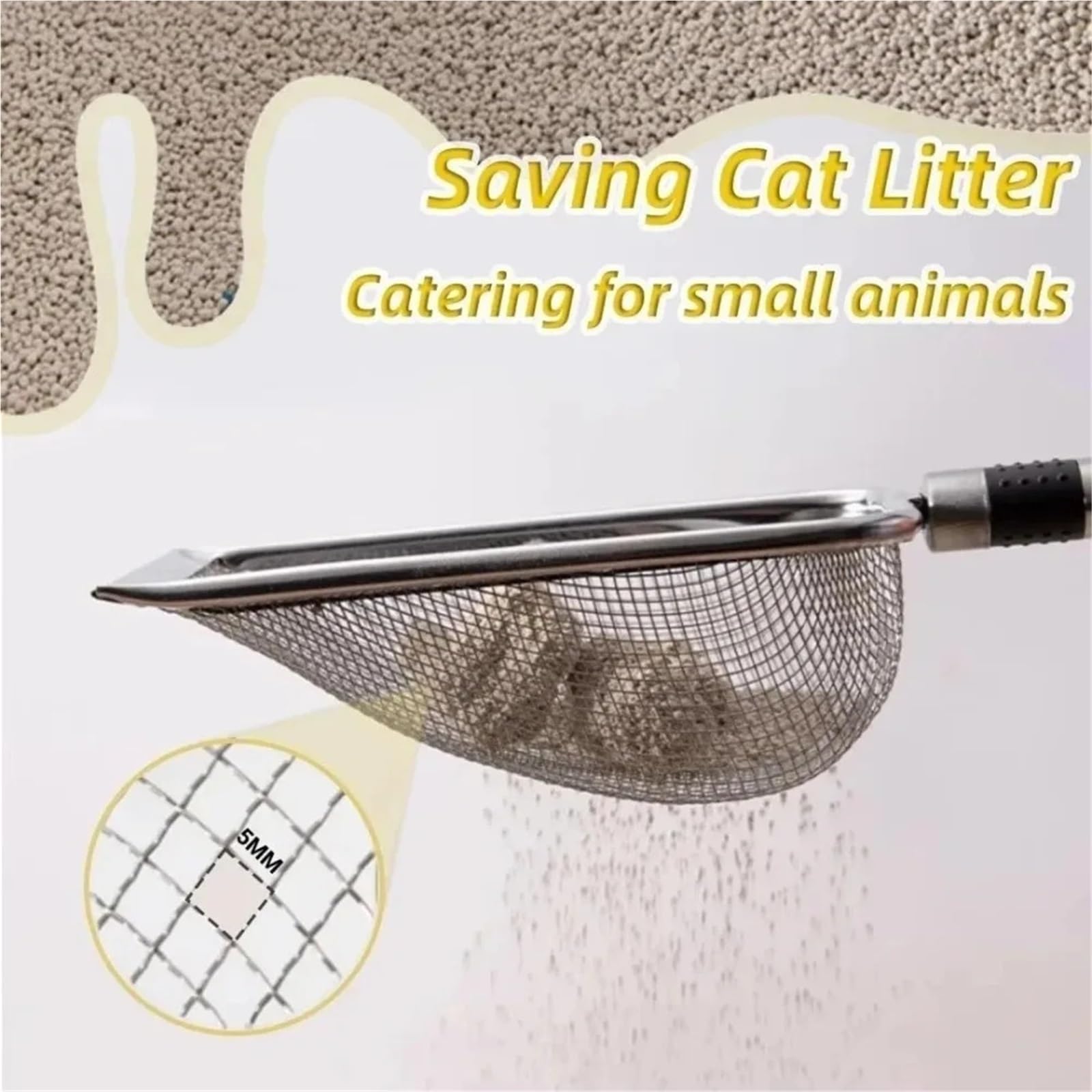 Katzenstreuschaufel Aus Edelstahl, Haustiertoilette Aus Metall