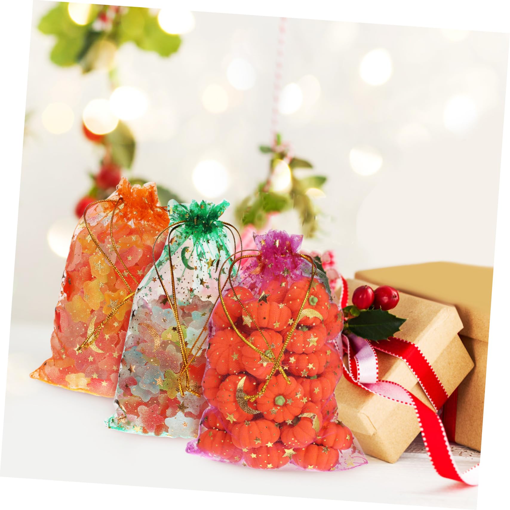 Beavorty 300 Stk Xingyue Mullbeutel Süßigkeitenbeutel Geschenktüten organza bags bonbontüten geschenketüten geschenkbeutel säckchen kleine Organzasäckchen Organzabeutel mit Kordelzug