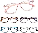 SIGVAN Ladies Reading Glasses Blue Light Blocking Spring Hinge Fashion Pattern Print Eyeglasses for Women