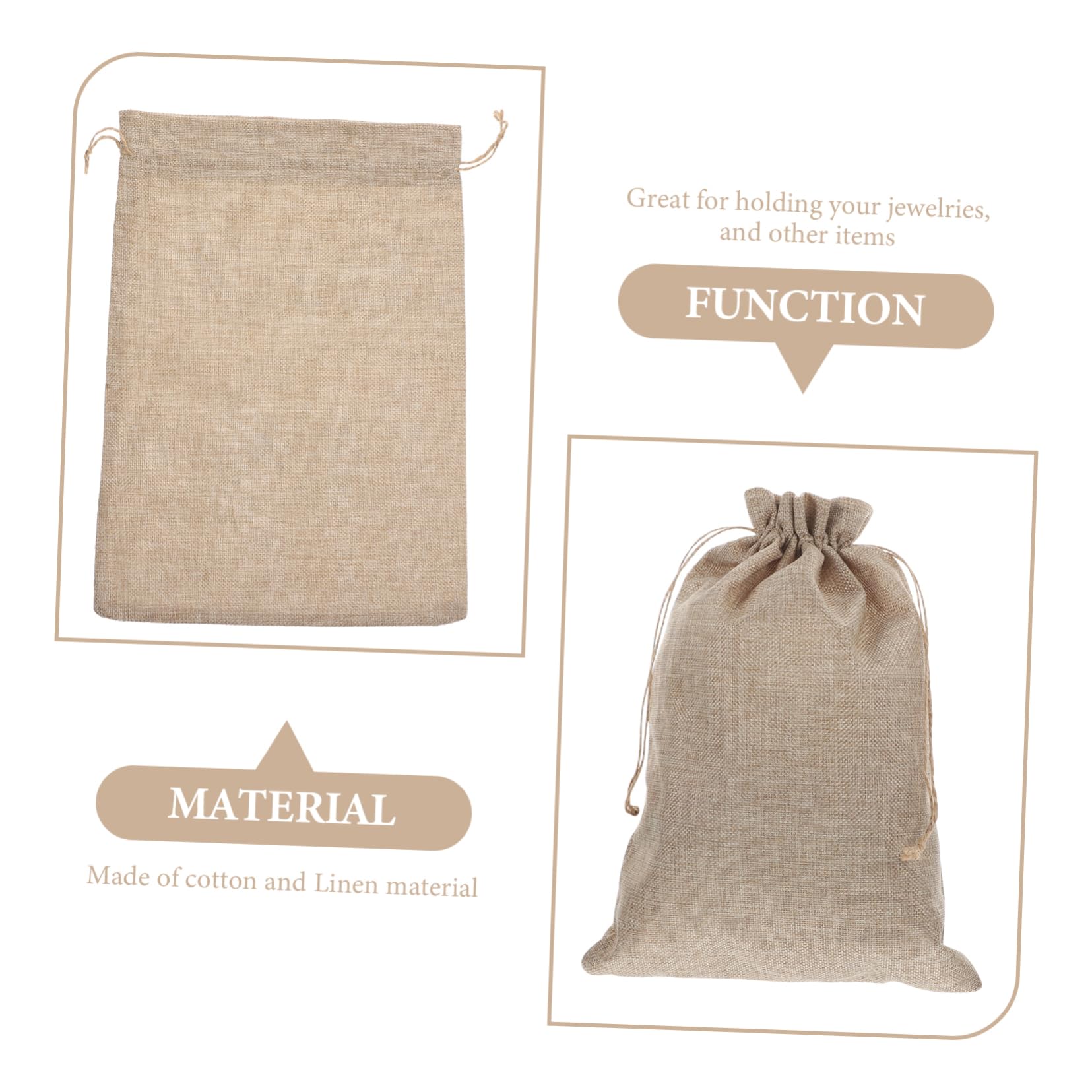 WEKAMOS Sacchetti Regalo in Juta 10pezzi Coulisse, Borse Portata Leggere per Feste, Compleanni, Matrimoni, Regali Eleganti