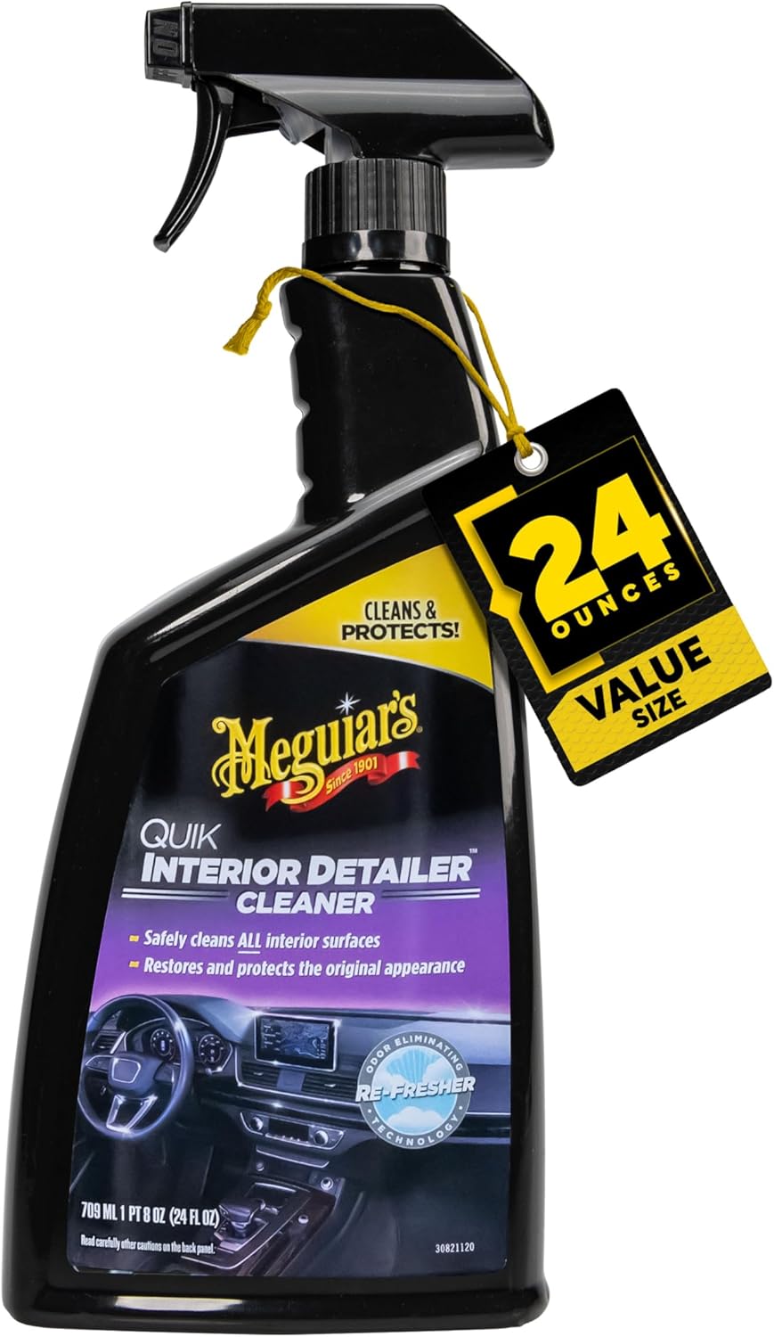 Meguiar's Quik Interior Detailer Cleaner - 24 Oz Spray Bottle