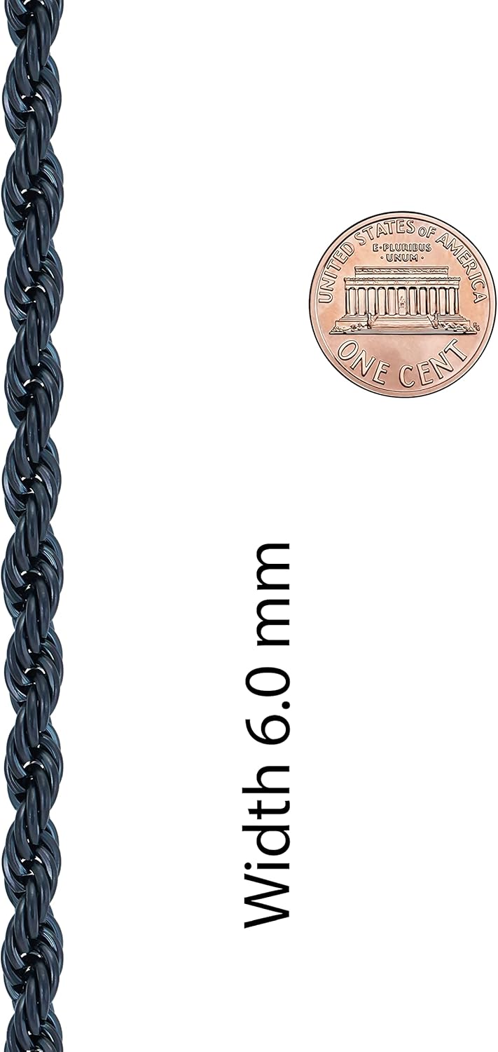 LIFETIME JEWELRY 6mm Rope Chain Necklace for Women and Men 24k Real Gold Plated - Image 7