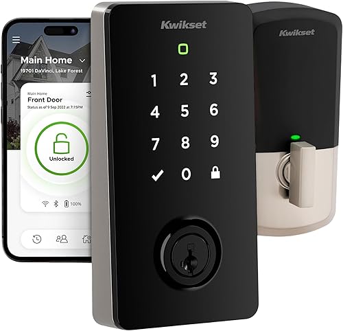 Miniatura 13 de Kwikset Halo Select - Cerradura inteligente de entrada sin llave para puerta con Wi-Fi y Matter habilitada, cerrojo de puerta sin necesidad de Mate