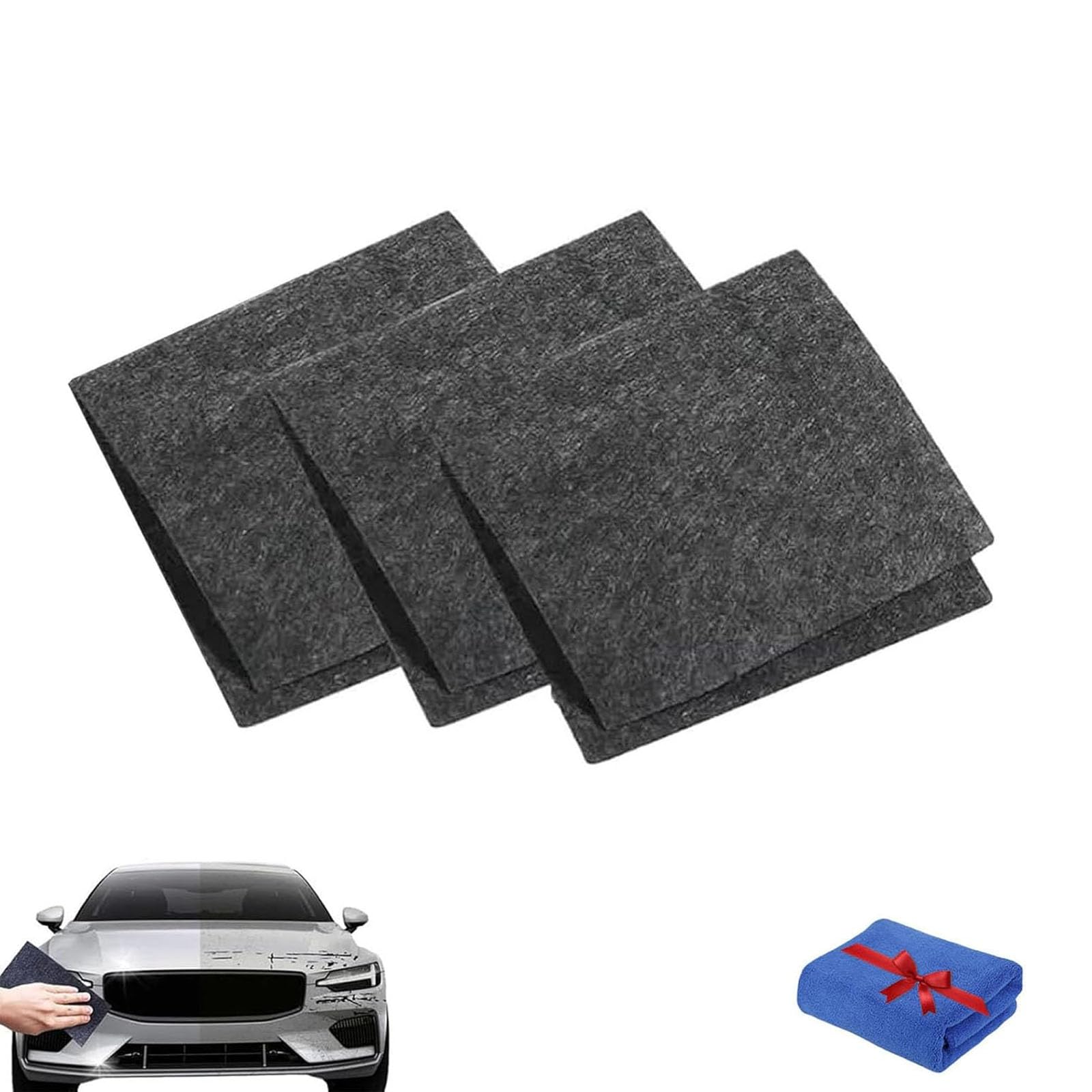 JORCEDI Fixapro Ultimate Scratch Remover, Fixapro Scratch Remover, Car Cleaning Cloth for Scratches, Quick Paint Restoration, Works on all vehicles (3pcs)