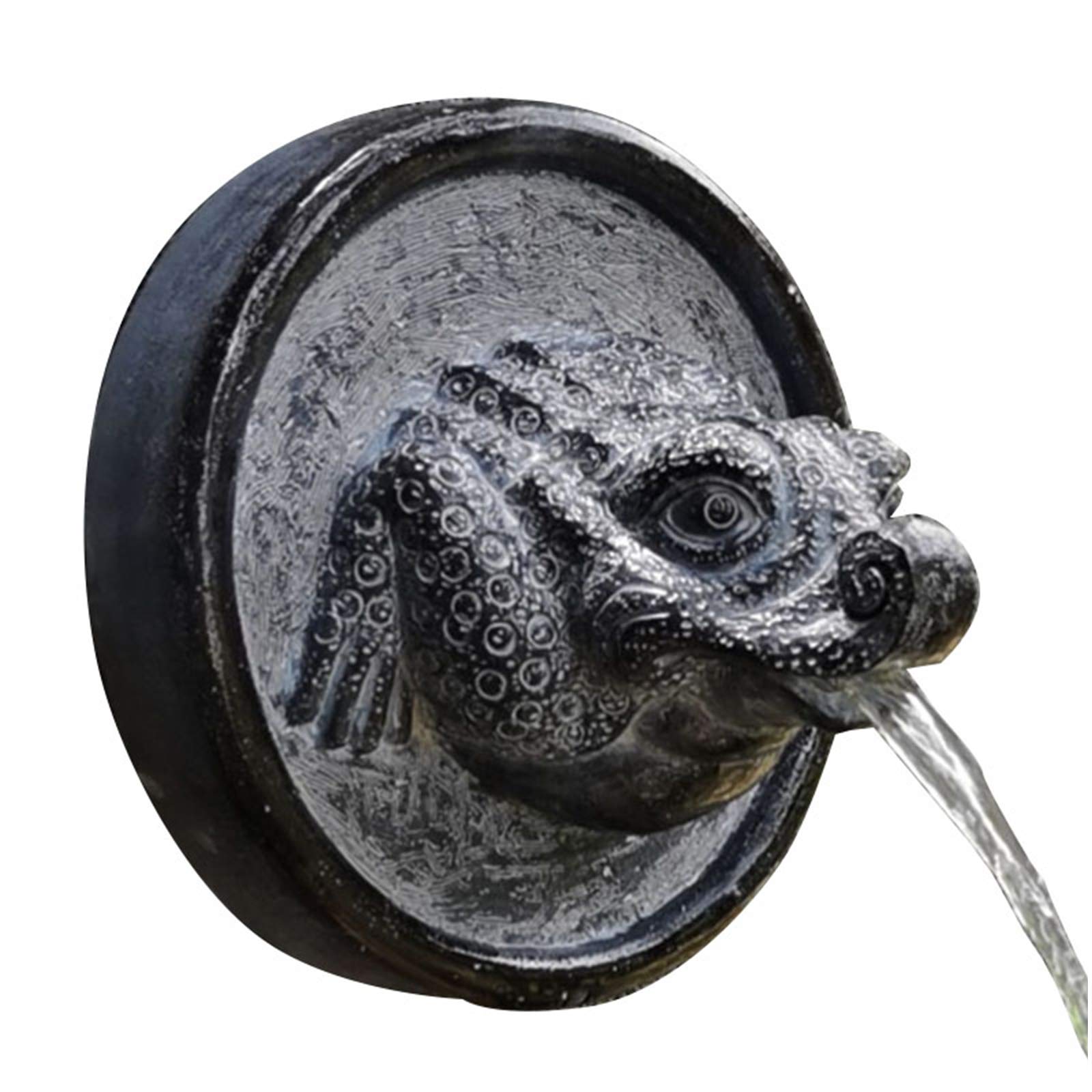 Toad - Fuente de agua para colgar en la pared, diseño de animales en 3D, para patio, jardín, terraza