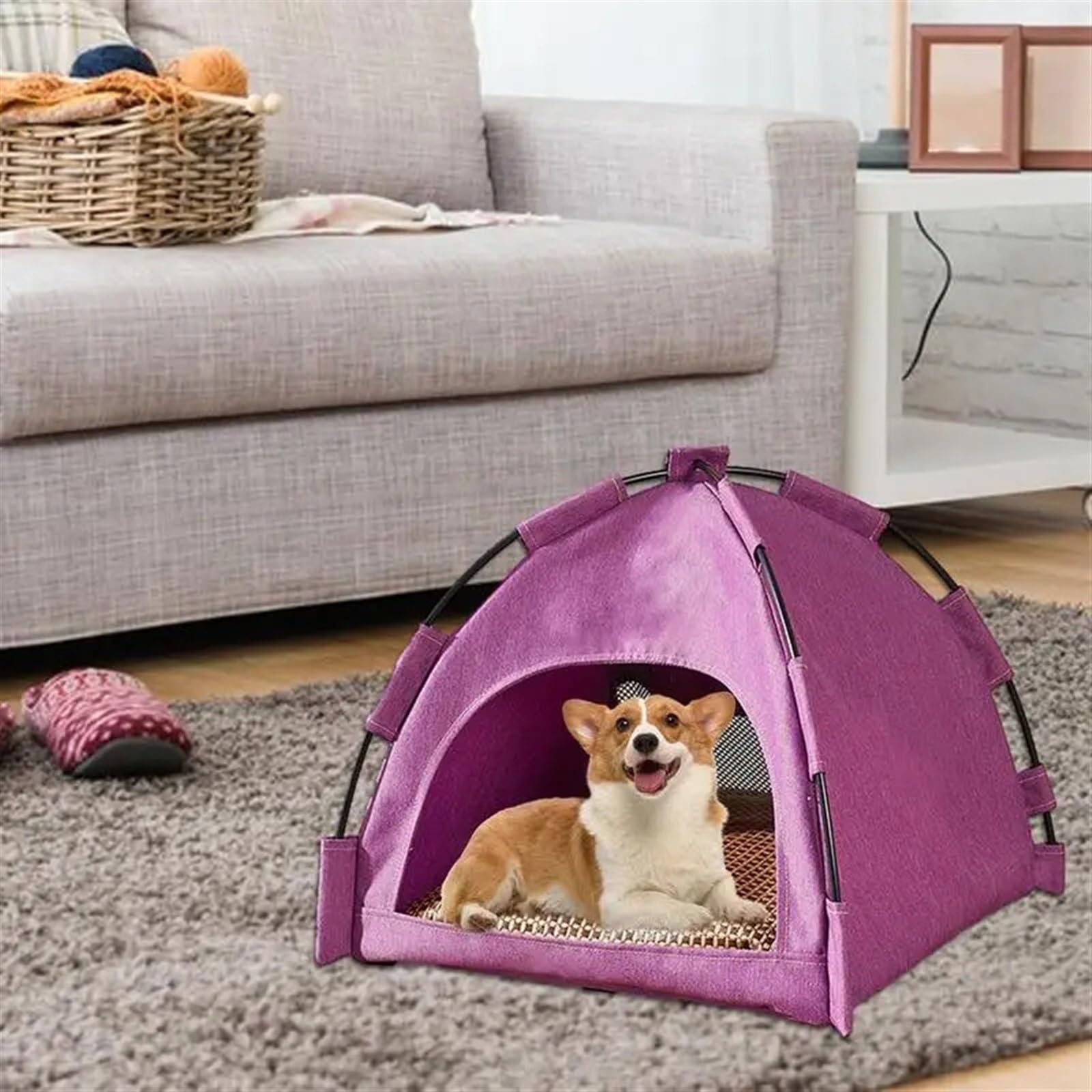 Tentpour animaux de compagnie Tente for animaux de compagnie imperméable for chien, maison de couchage respirante for chat, mini tipi portable for chaton, chenil d'été for intérieur et extérieur, four