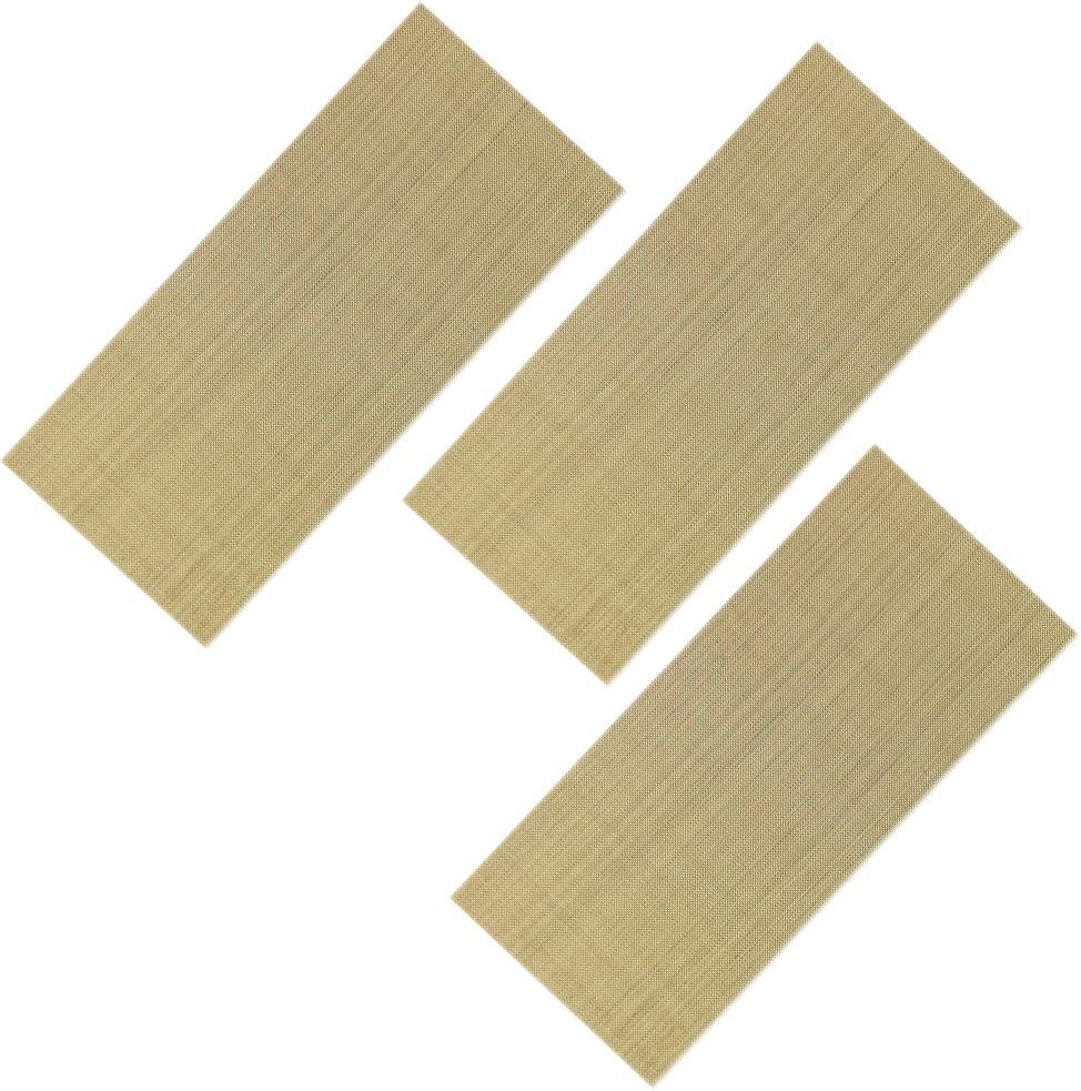 Brass Wire Mesh Brass Woven Sheet - 0.1mm Aperture - 0.15mm Wire Diameter 100 Mesh Filters-30x100cm/11.8x39.36inch 3pcs
