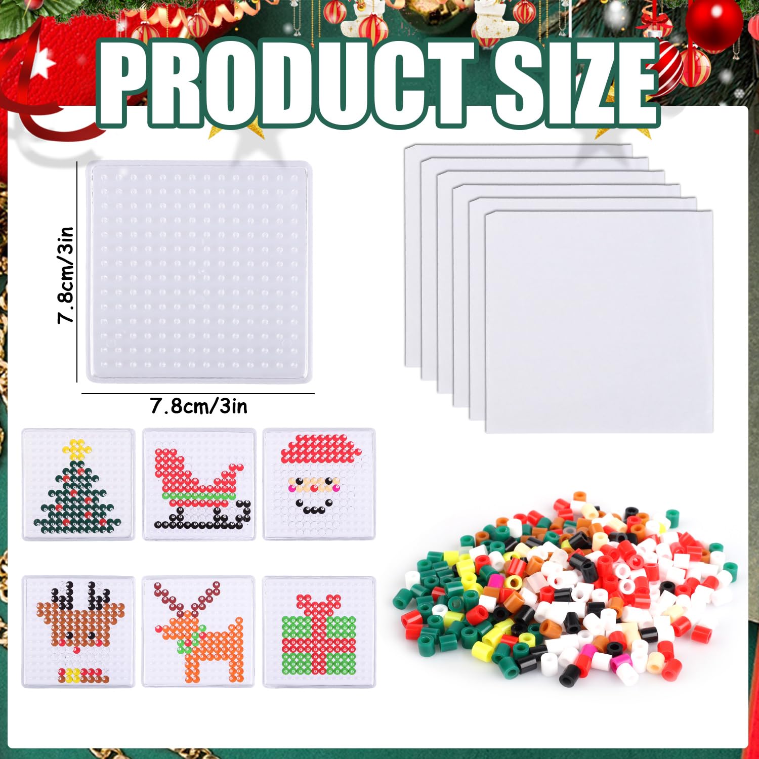 Perles à repasser - Hama - Noël - Multicolore - Lot de perles - À partir de 5 ans - Jeux - Jouets