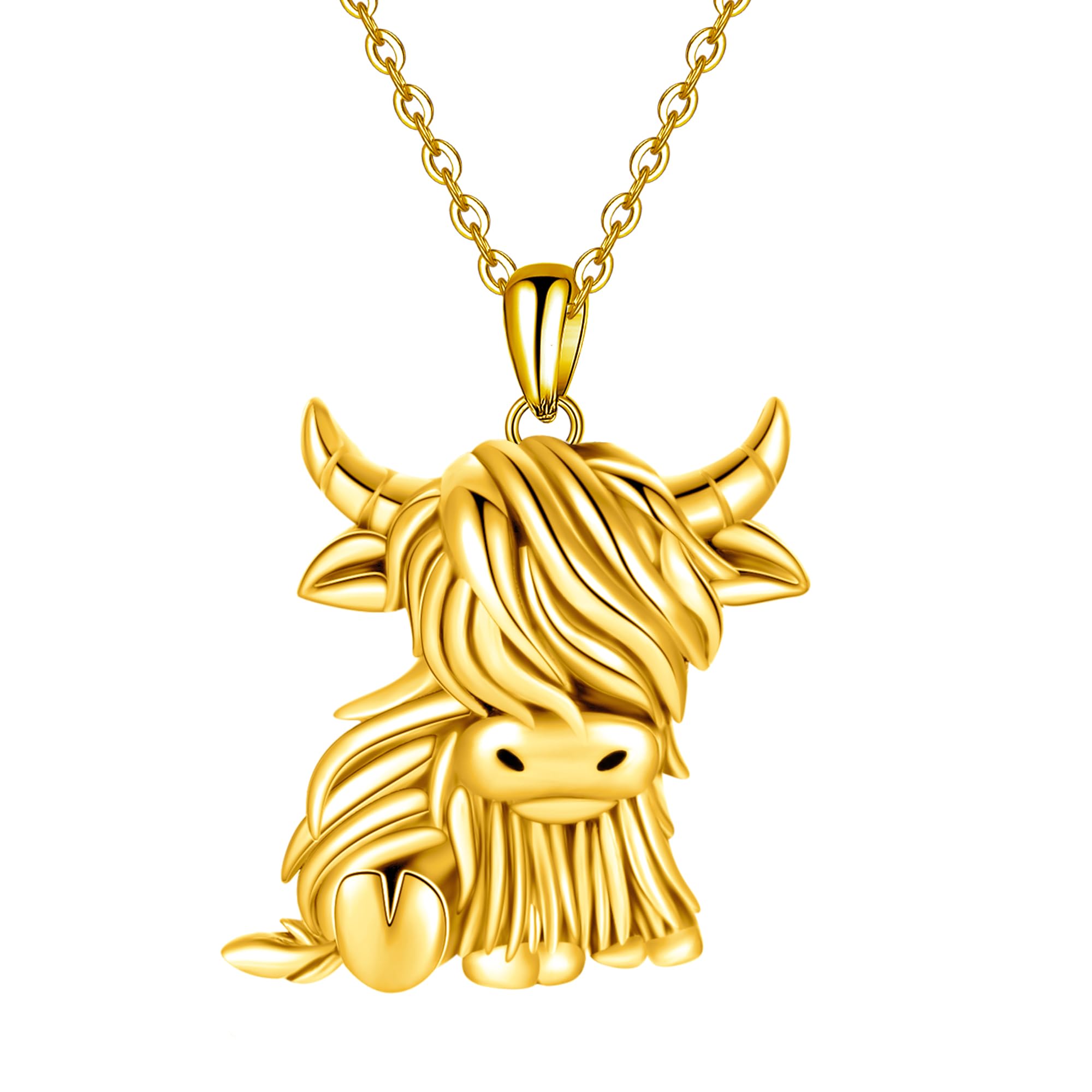 Kuh Kette für Damen 925 Sterling Silber Kuh Anhänger Halskette Kuh Schmuck Geschenke für Mädchen