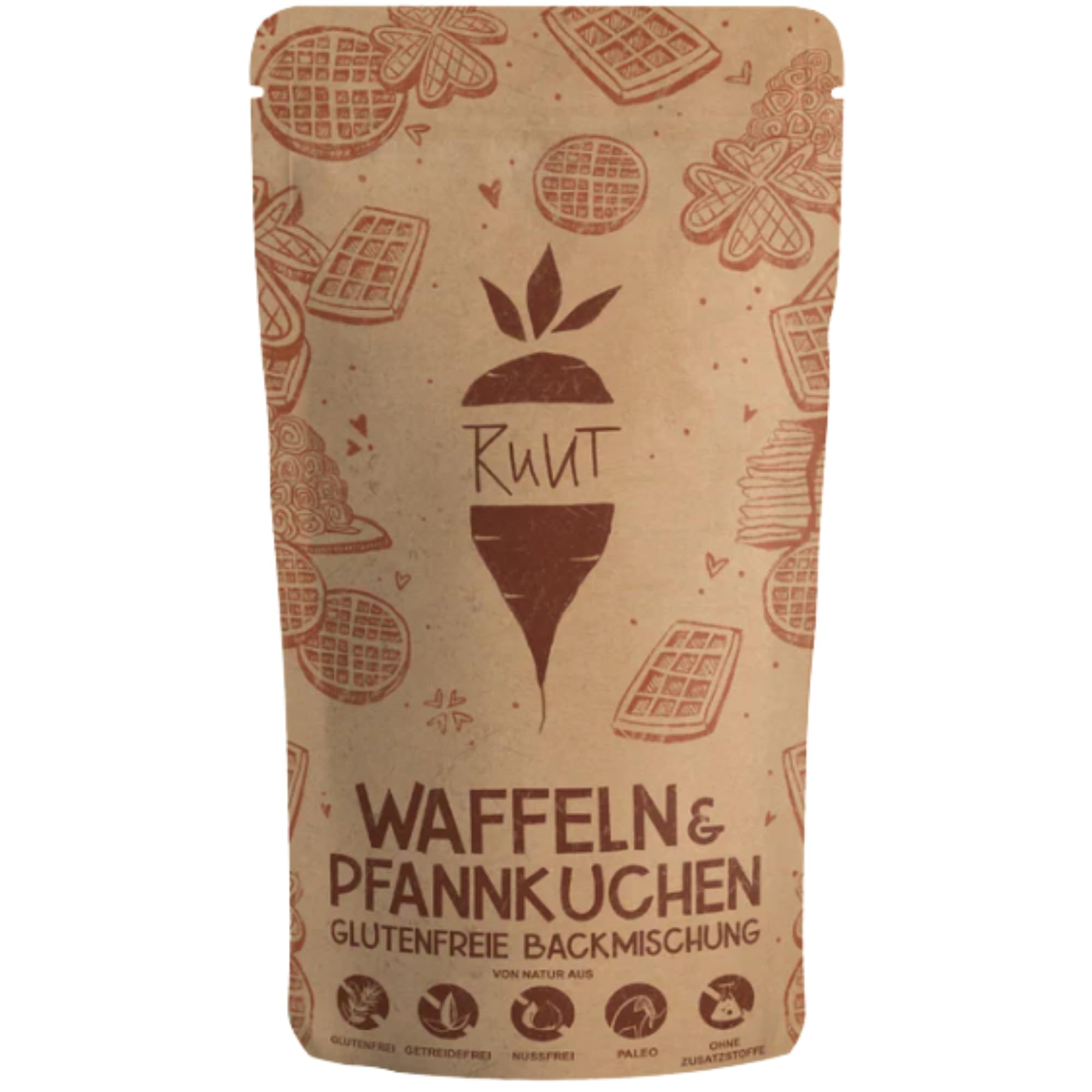 Ruut Glutenfreie Backmischung - Waffeln & Pfannkuchen | Ohne Zusatzstoffe, Paleo, glutenfrei, getreidefrei, laktosefrei | Für Waffeln, Pancakes, Pfannkuchen & Crêpes (910g)
