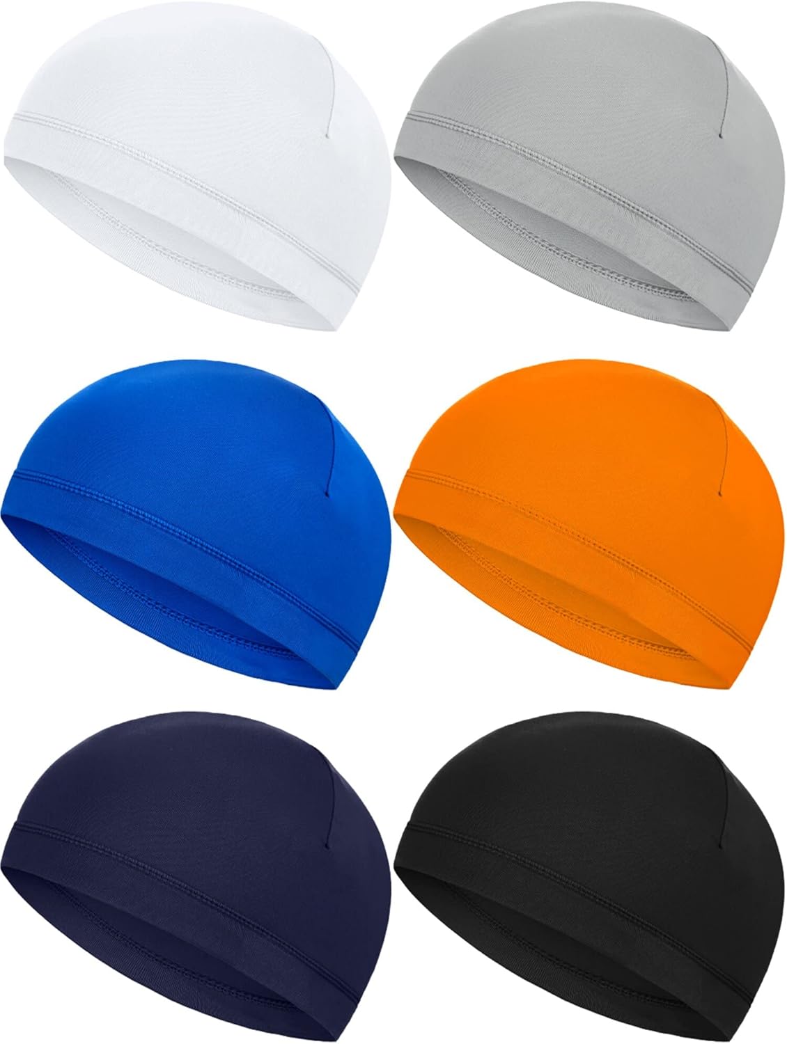 Boao 6 Pieces Cooling Skull Caps Helmet Hard Hat Liner Sweat Wicking Running Beanie Cycling for Men Women