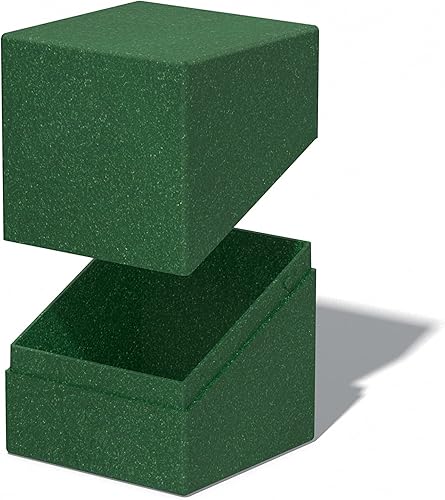 Miniatura 6 de Ultimate Guard RTE Boulder 100+, estuche para 100 tarjetas TCG de doble funda, verde, 97% renovable, fabricado en Alemania, almacenamiento seguro y