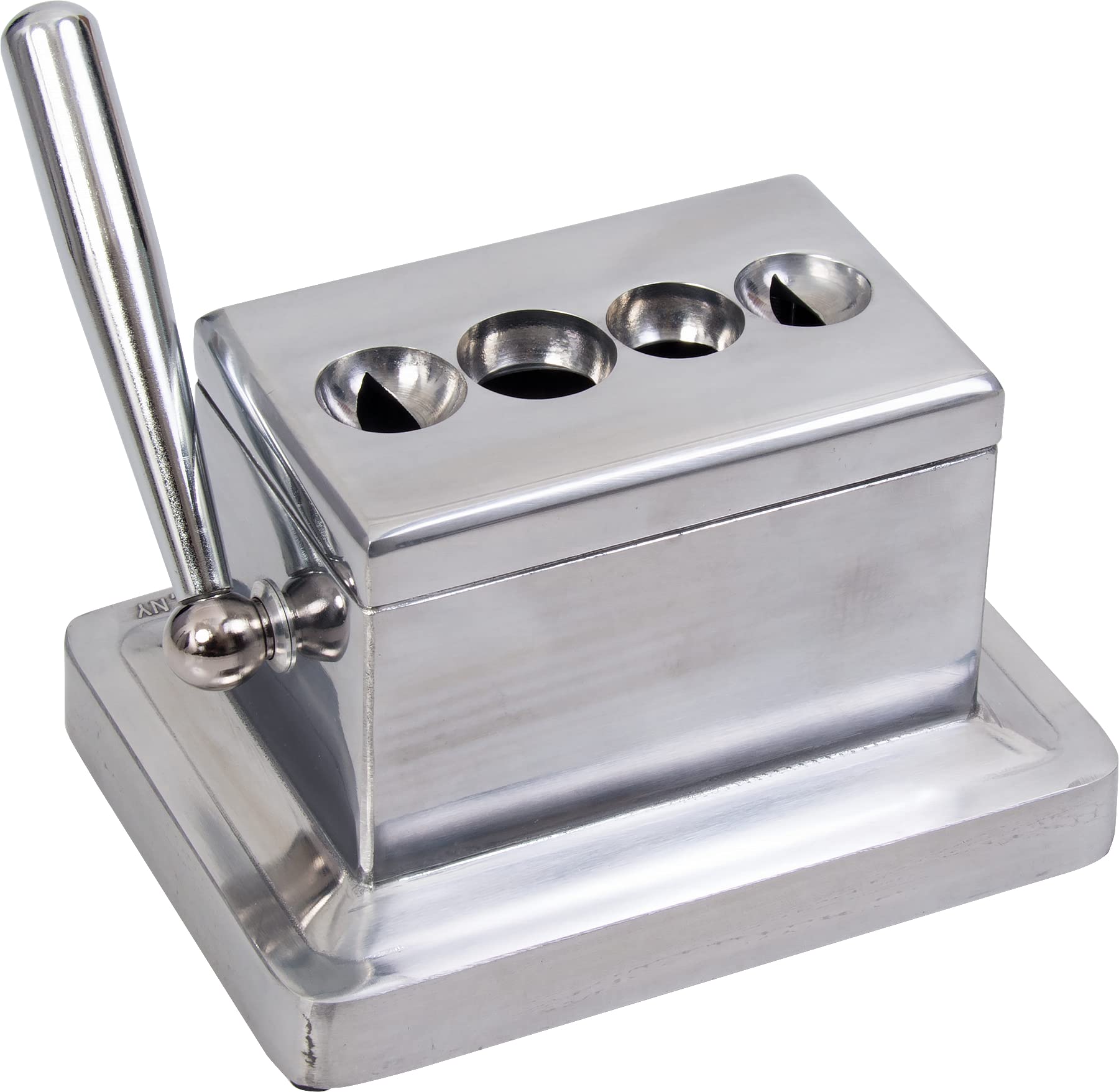 The Big Easy Tobacco Co., Quad Table Cigar Cutter, Brushed Finish, For 52 and 60 Ring Gauge