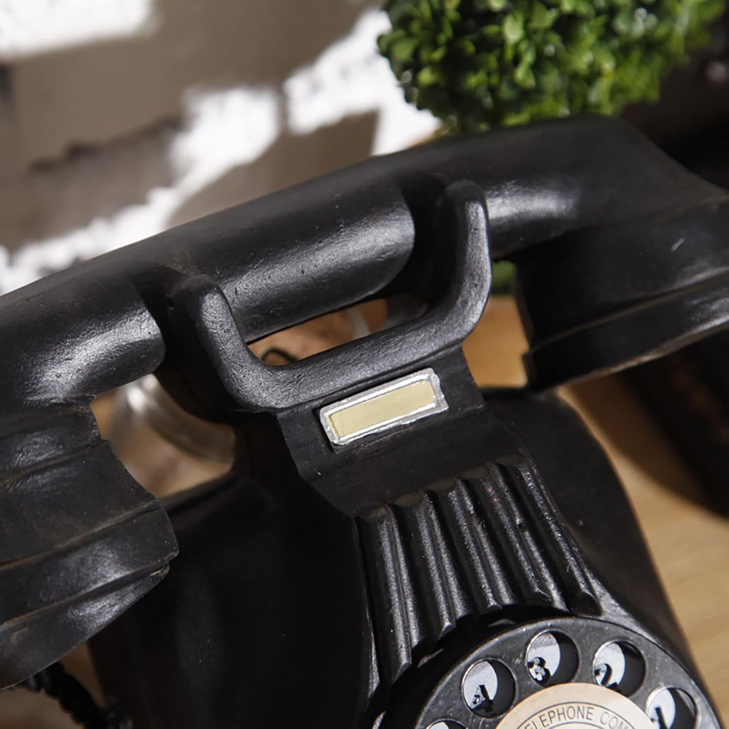 Antique Phones Rotary Phones for Landline Creative Vintage Black Resin Wall Decorative Telephone Model Cafe Bar Home Desk Decoration