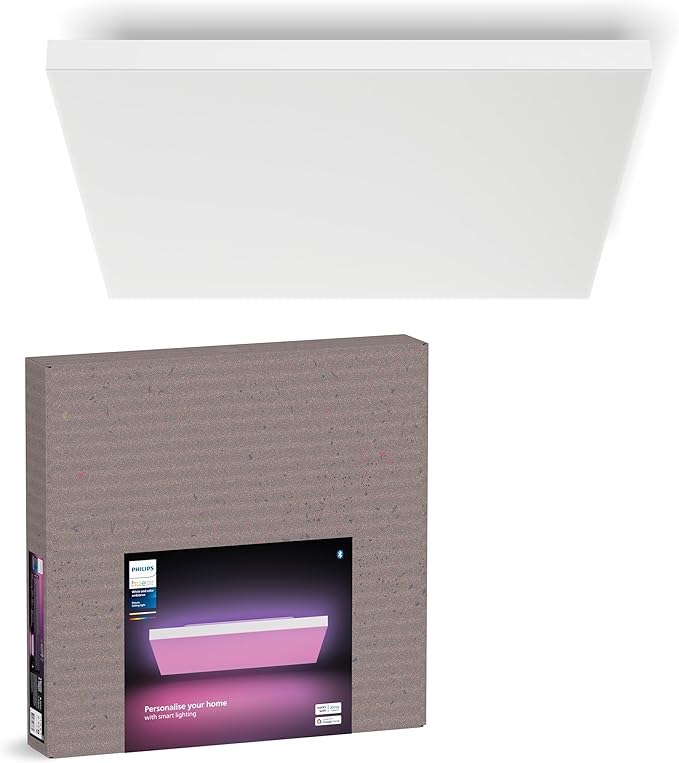 Philips Hue Datura Smart Ceiling Panel (Square 123.6in x 123.6in) White & Color Light, Bluetooth Compatible, Voice Control with Alexa, Apple Home & Google Assistant