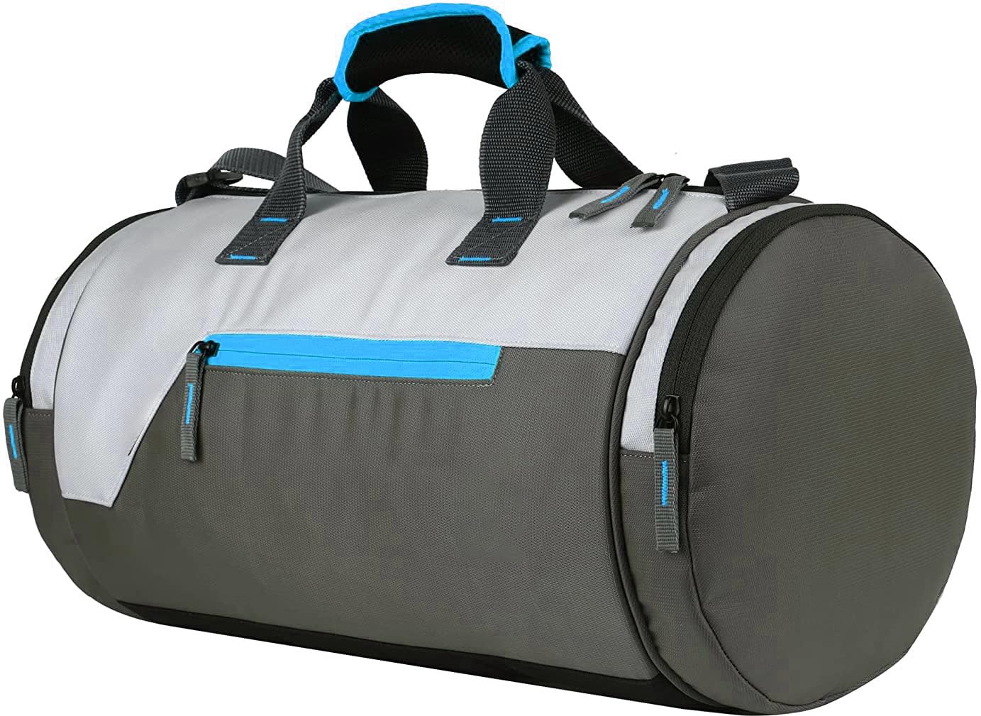 Duffel Shoulder Gym Bag - Easy to Carry Gym Bag 22 LTR | Premium Sports Gym Bag | Adjustable Shoulder Bag for Men Women (Medium, Gym Bags, Blue-Black)-image-40