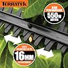 Terratek Corded Extendable Pole Hedge Trimmer 550W 2.5M Telescopic Hedge Trimmer Long Reach Hedge Cutter with 4 Position's, 10m Cable and Shoulder Strap Included
