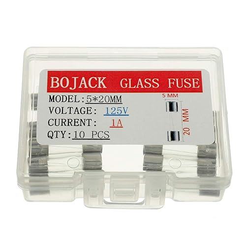 Miniatura 23 de BOJACK Fusibles de vidrio de soplado rápido F10AL125V de 0.197x0.787 in 10 A 10 amperios 125 V 125 voltios 0.2x0.78 pulgadas (paquete de 10)