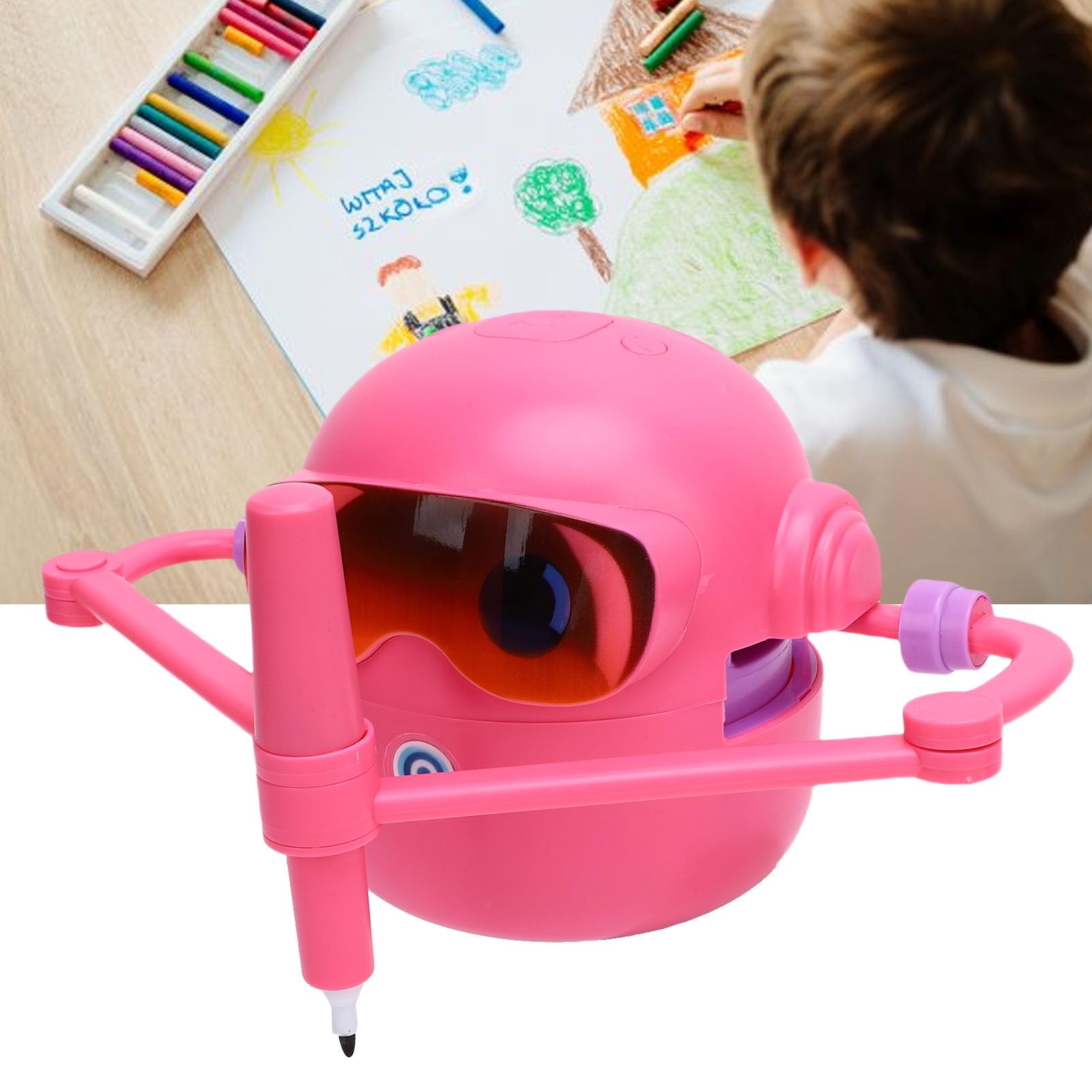 Smart Rysing Robot Educational Interactive Malarning Toys dla Dzieci z 100 Kartami 2 Długopiski do Nauki Rysowania