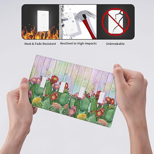 Vista 482 de Cubiertas decorativas de salida de estrella de mar playera, tablero de madera azul de concha de mar de 1 banda, decoración individual GFCI, placa