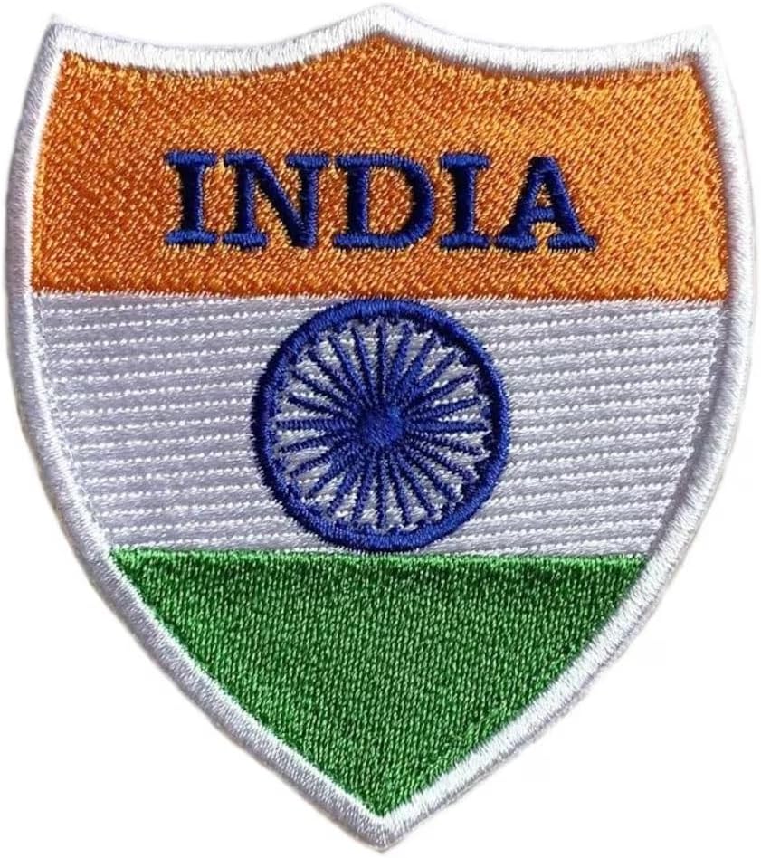 Anantdiva Embroidered Flag of India, Iron on Indian Flag Patch, Applique, Badge (3 Inch)