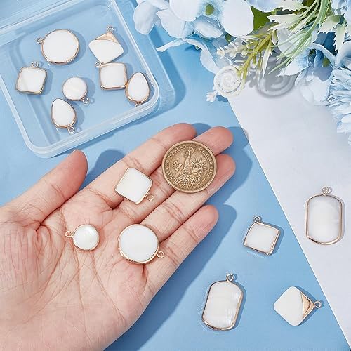 Miniatura 3 de BENECREAT Colgantes de concha de agua dulce Colgantes de concha para pulsera, collar, fabricación de joyas de bricolaje