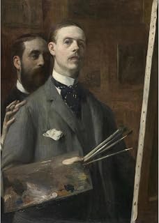 ArtDirect Self-Portrait with Raphael de Ochoa (1890) Unframed Art Print Giclee Poster by Jacques-Émile Blanche - Ready for Framing with Customization Sizes 7x10, 10x14, 14x20, 24x34, 34x48 and 43x60 inches