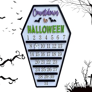 Coffin Shape Countdown Calendar Wooden Halloween advent calendar Coffin Shape Countdown Calendars,Advent Calendar Wall Hangings, Wooden Crafts, Halloween Party Supplies, Countdown to Halloween